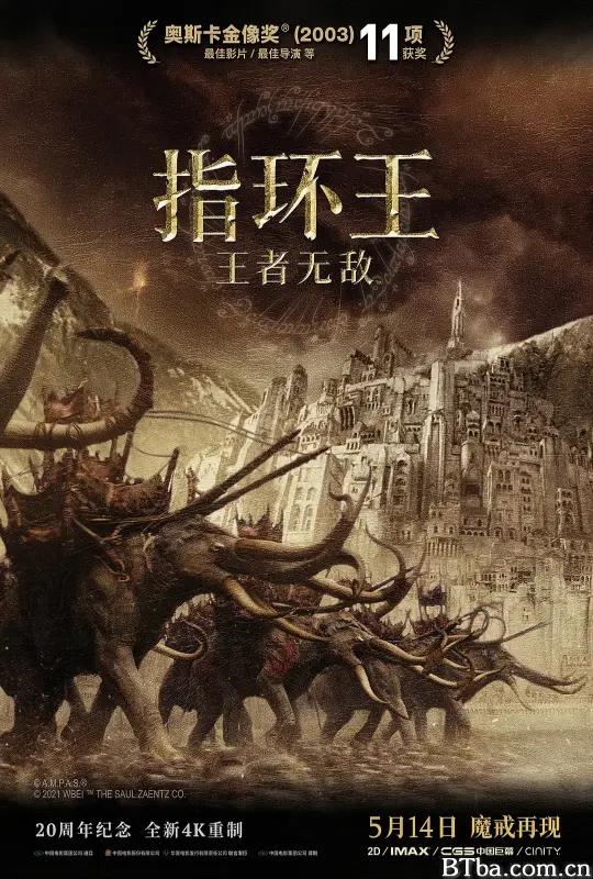 指环王3：王者无敌/魔戒三部曲：王者再临(台/港)/The Lord of the Rings: The Return of the King